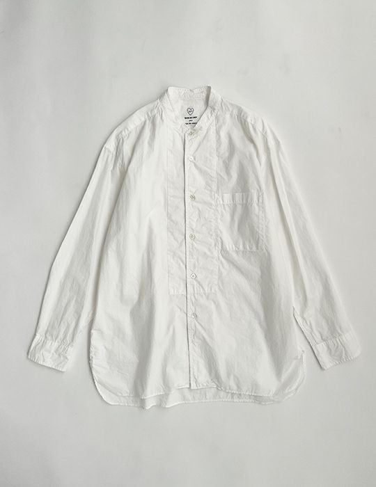 【SDC pour PDC】オーガニックCOブロード スタンドカラーロング シャツ