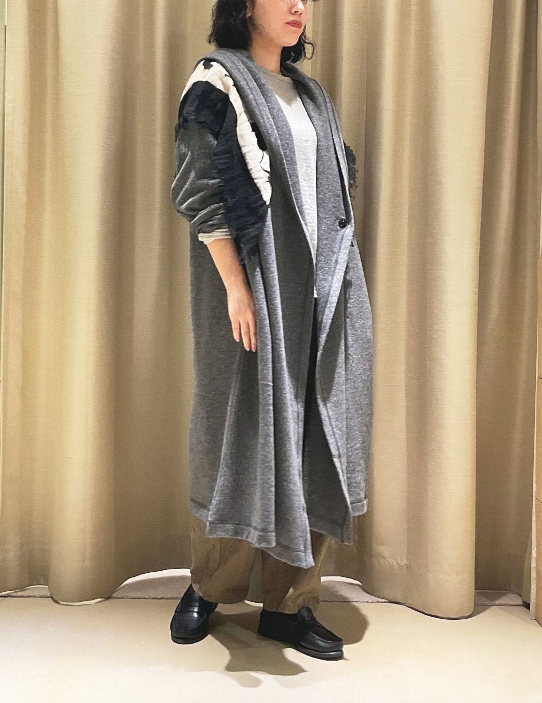 ウール鹿の子 ソフト仕上げコート