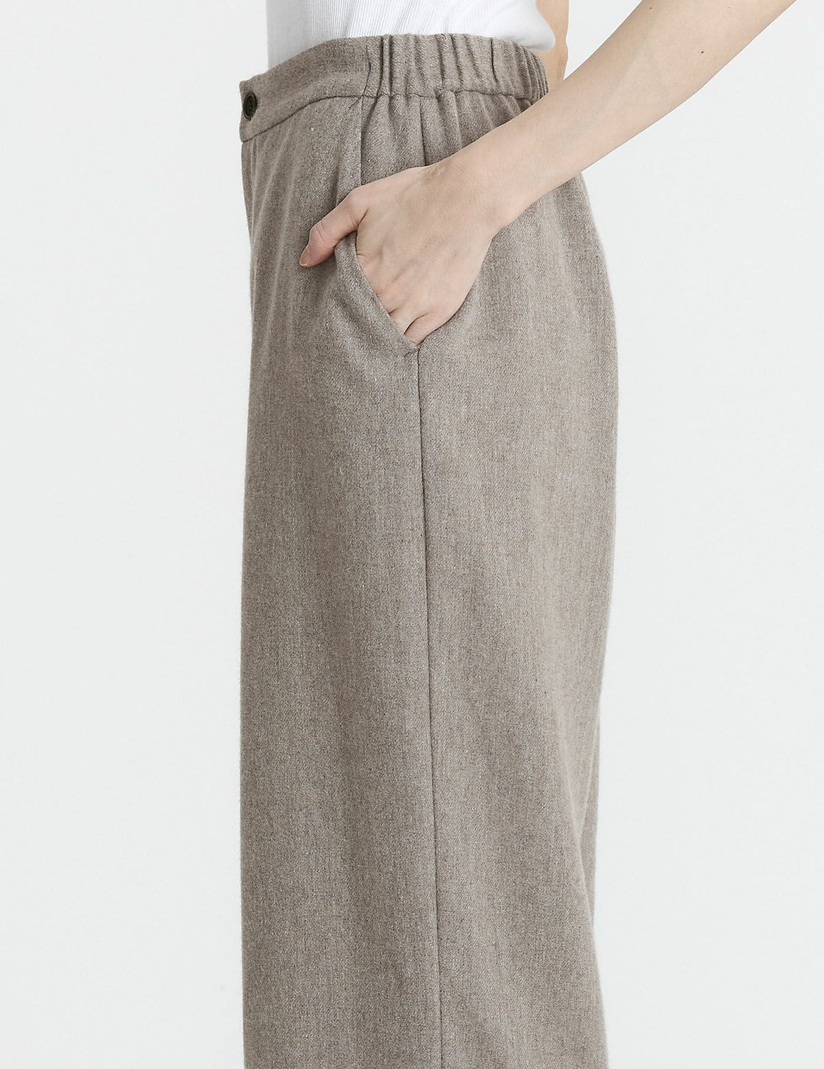 ECO WOOLフラノ ワイドパンツ