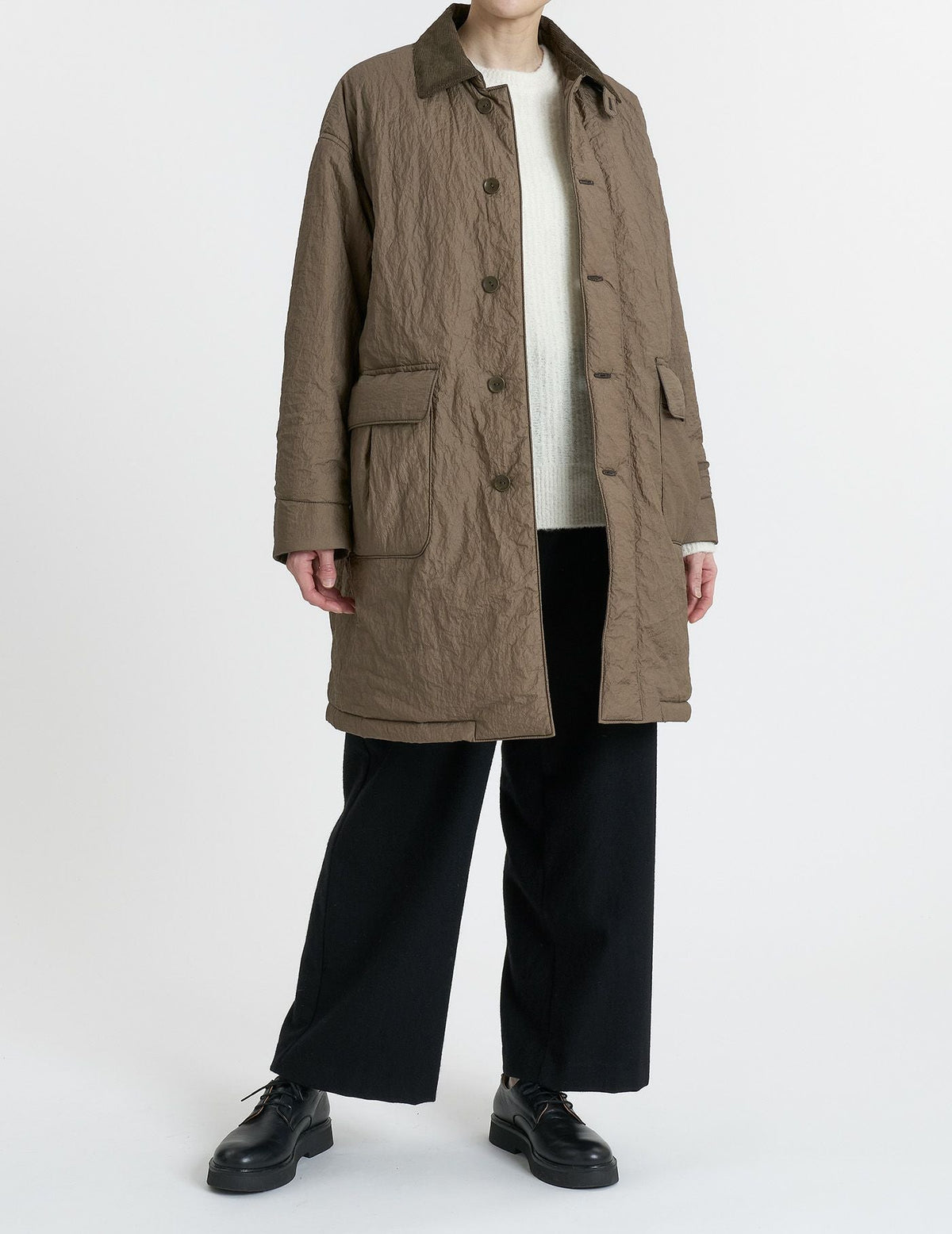 ECO WOOLフラノ ワイドパンツ