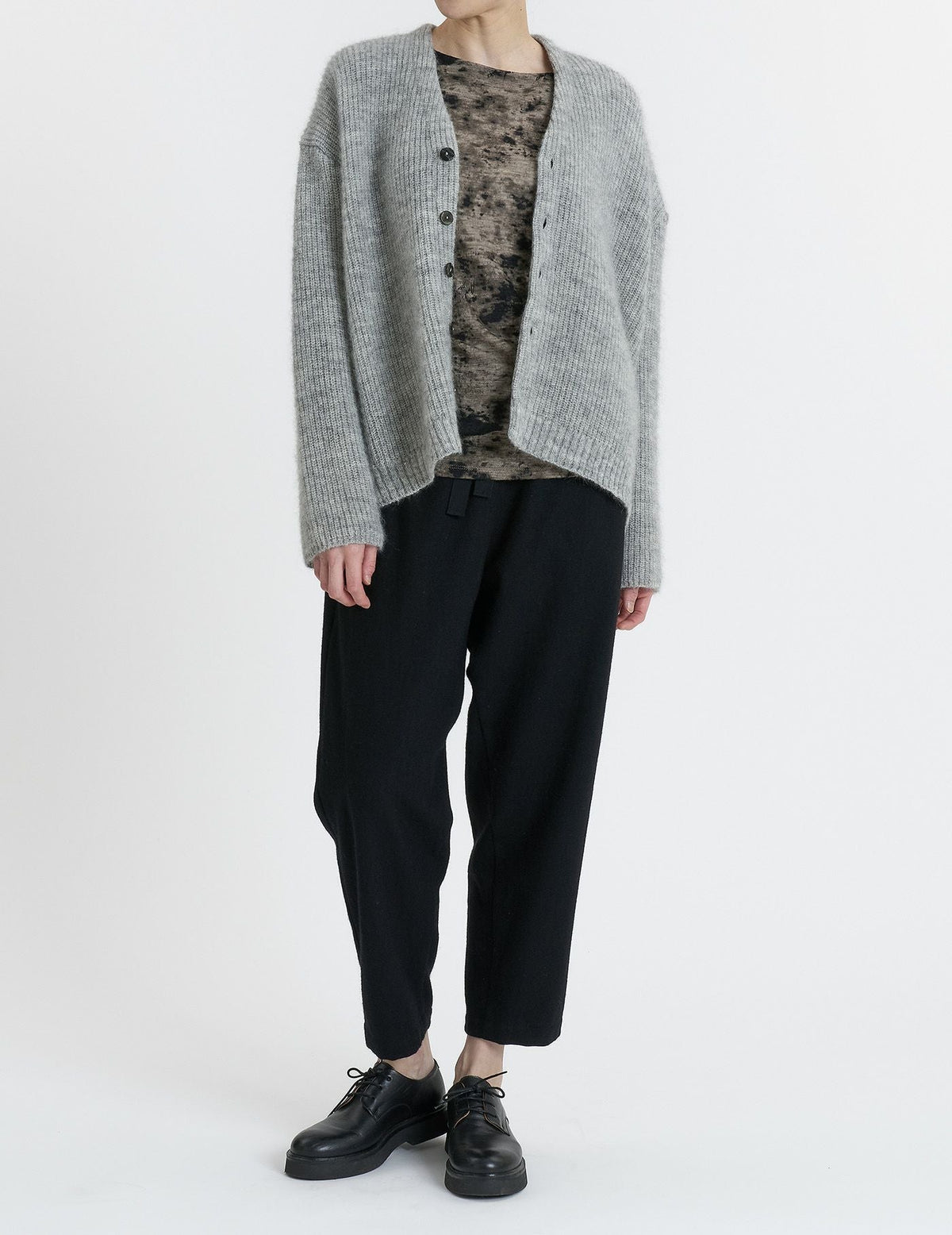 ECO WOOLフラノ テーパードパンツ