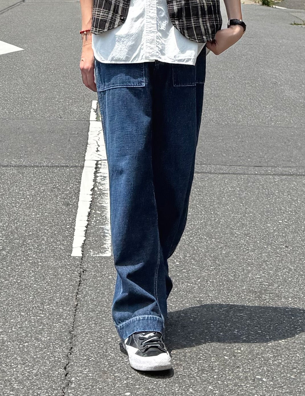 11ozデニムバギーベイカーパンツ