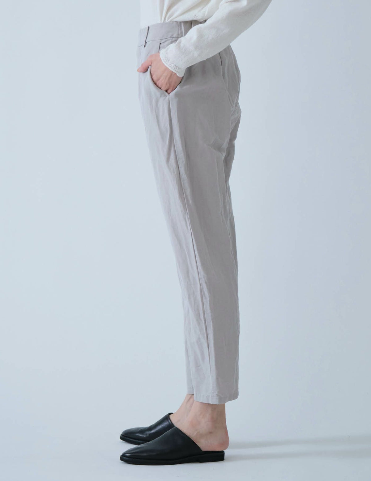 リネンコットン高密度 パンツ