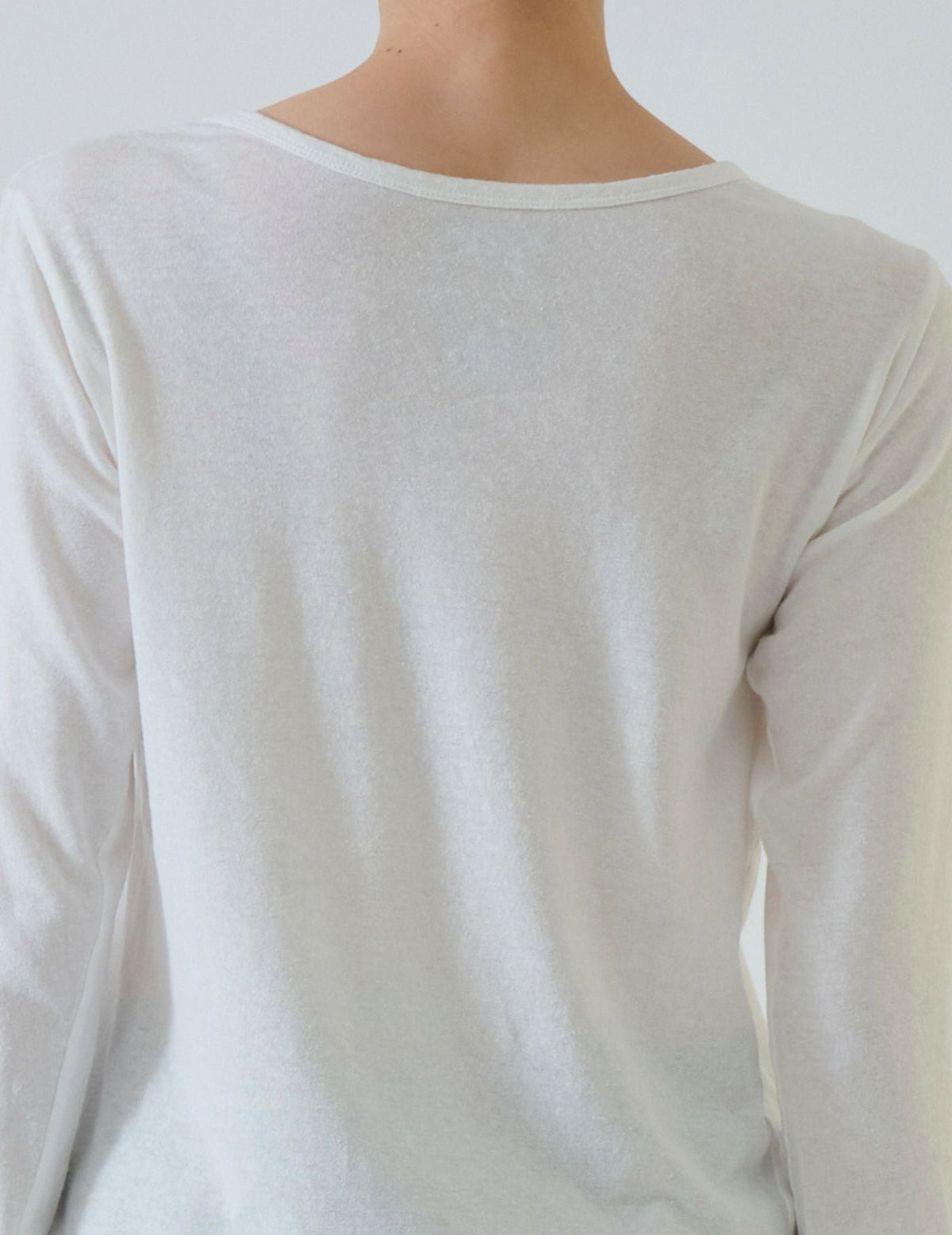綿麻天竺 インナー長袖Tシャツ