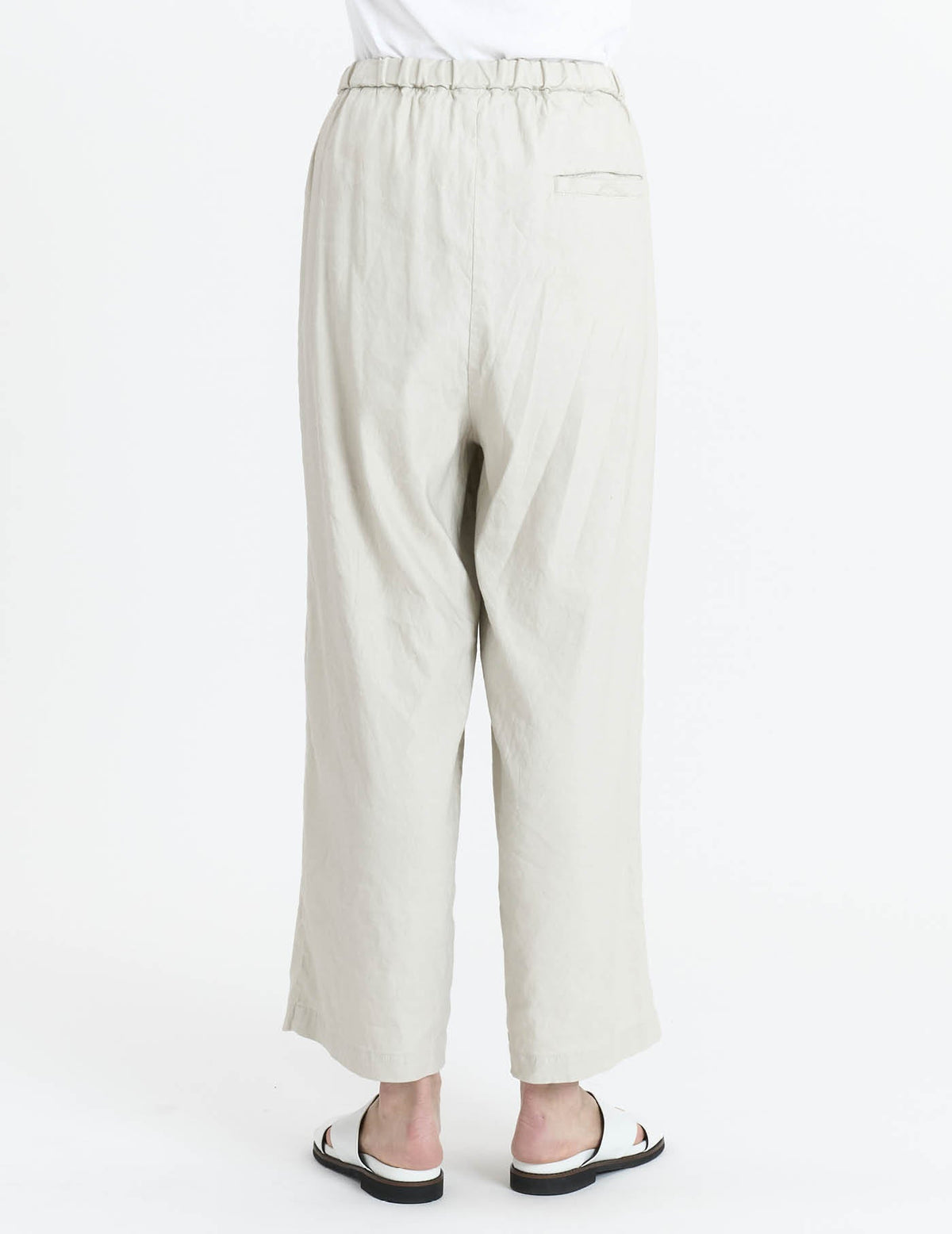 リネンレーヨンストレッチワイド パンツ