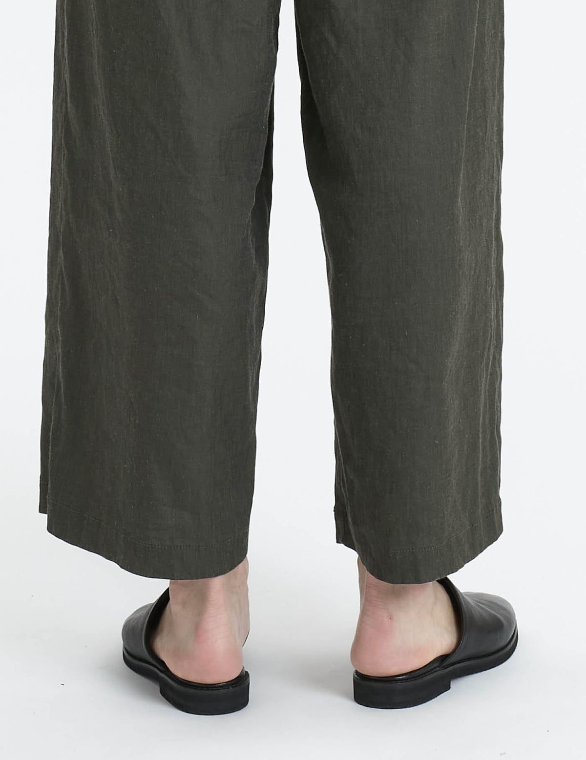 リネンレーヨンストレッチワイド パンツ