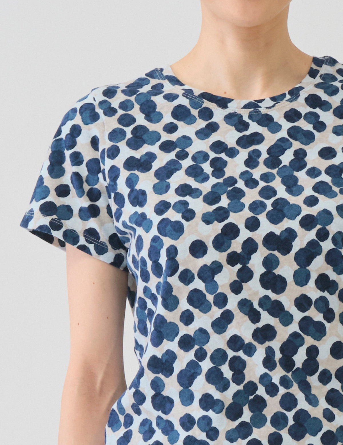 ラフィ天竺 dotプリント 半袖Tシャツ