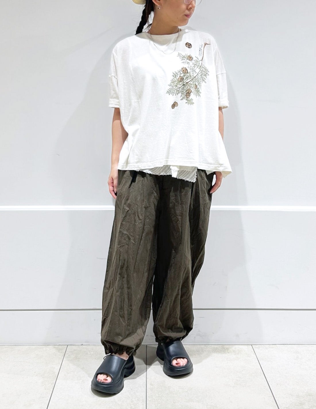 ラフィ&MVS天竺 前身プリントワイドTシャツ