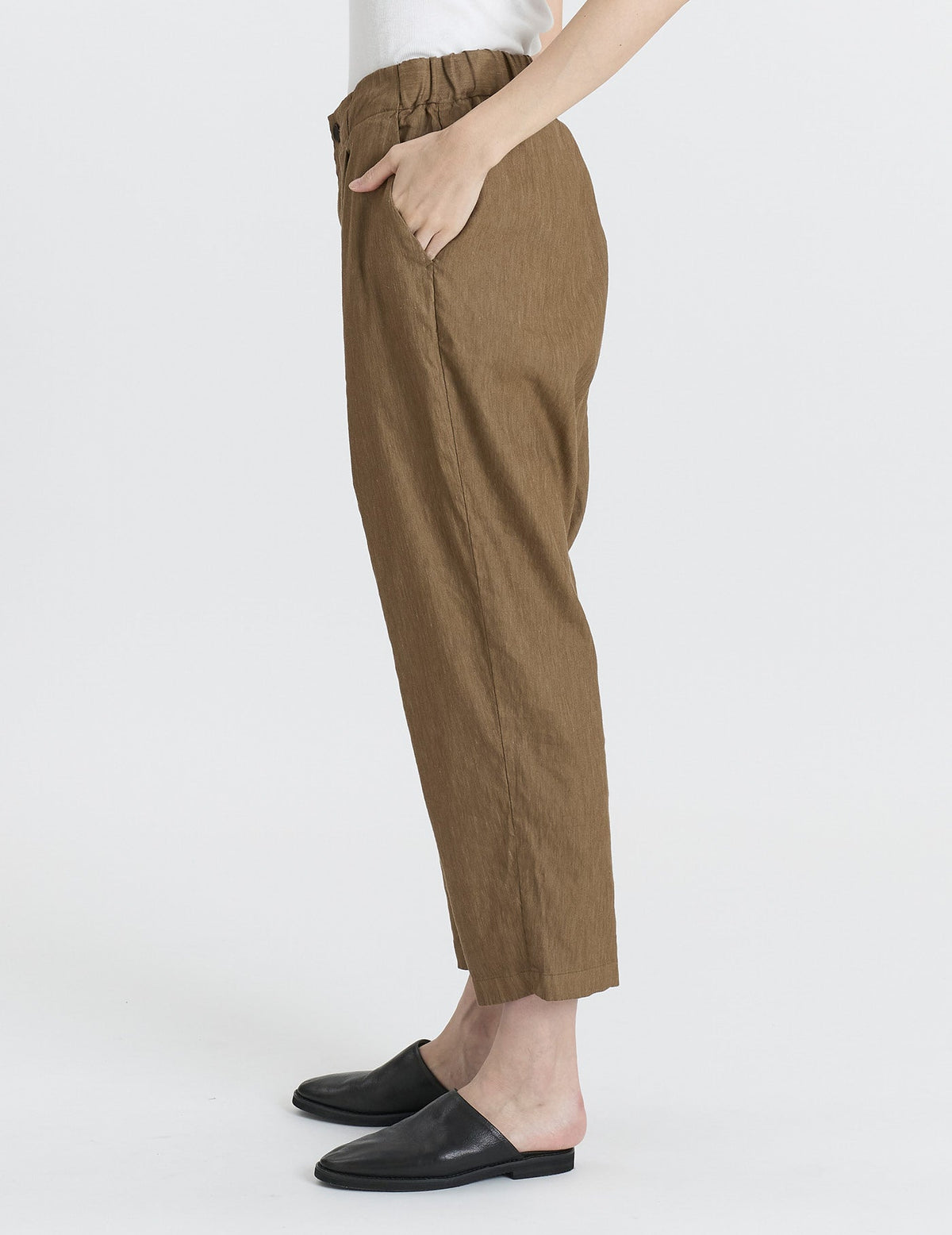 リネンレーヨンストレッチ パンツ