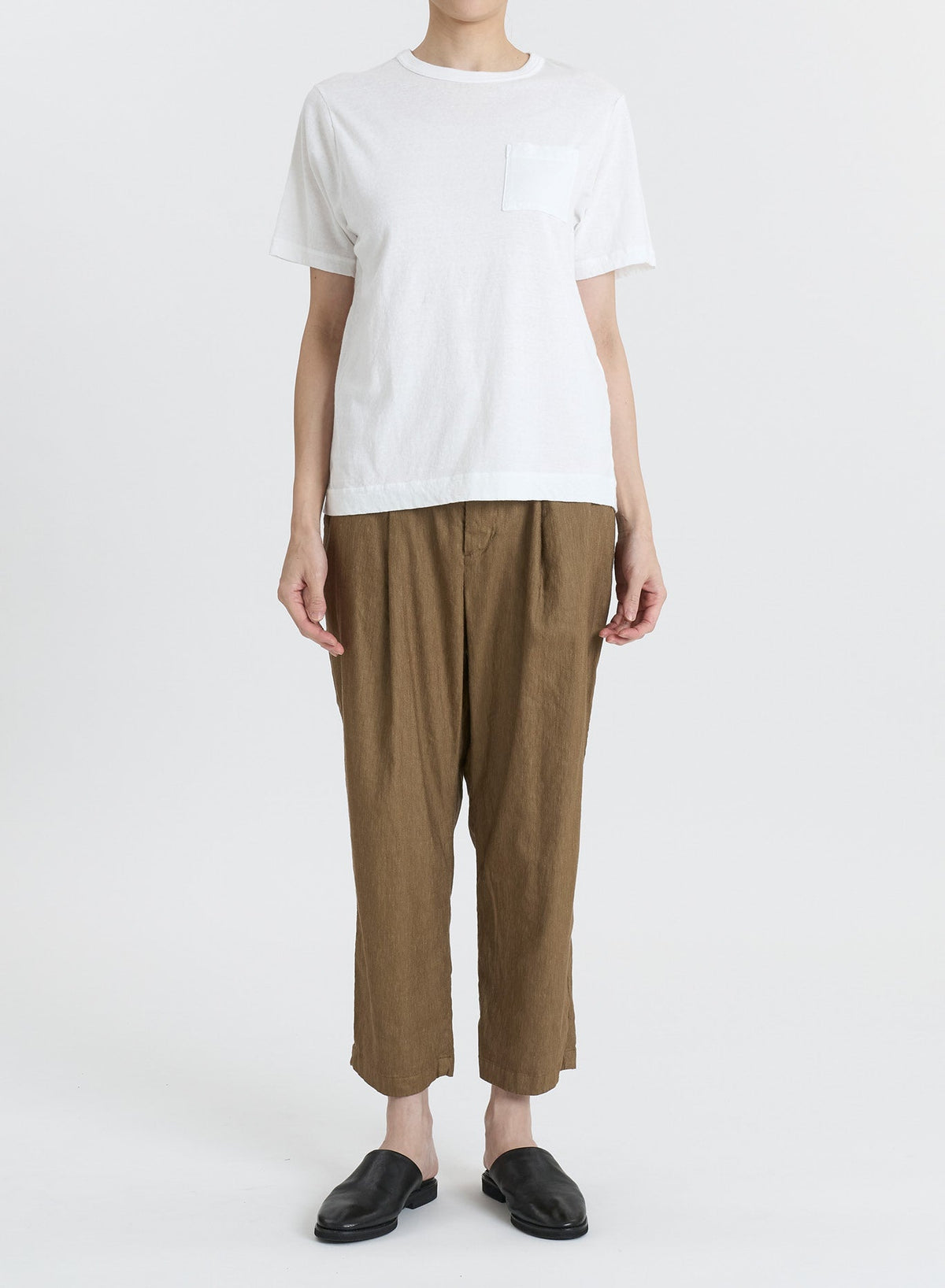 リネンレーヨンストレッチ パンツ