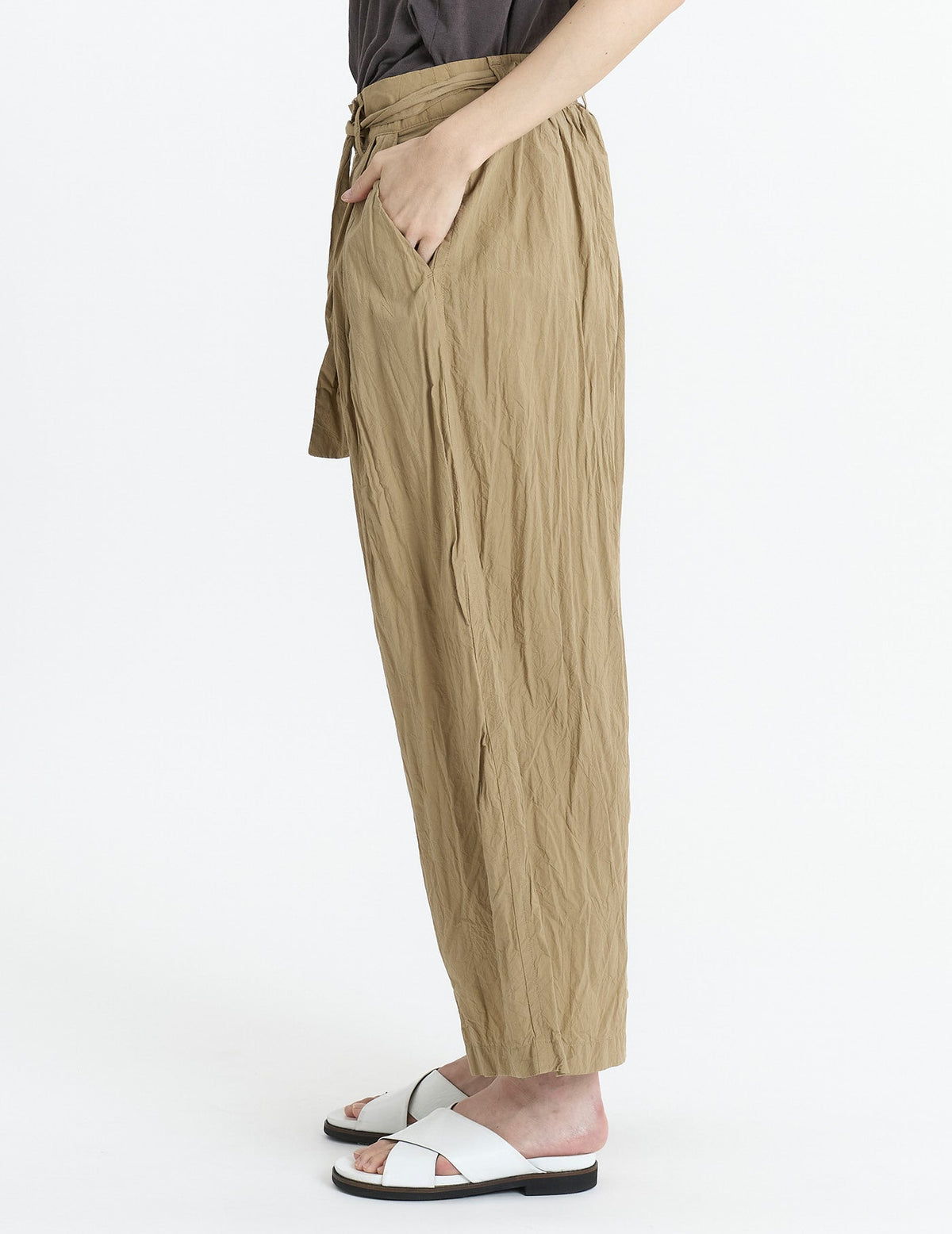 80タイプライターしわ加工 パンツ