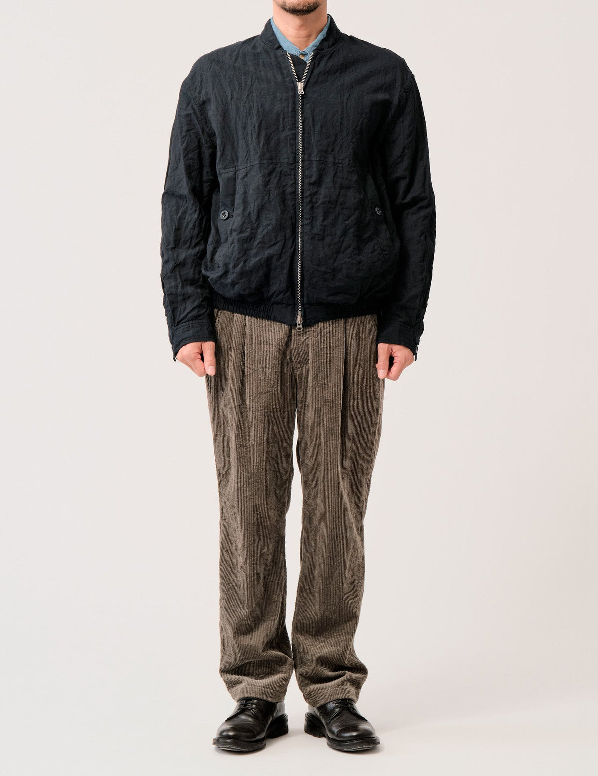 WO/LIワッシャーフロントZIPショートジャケット
