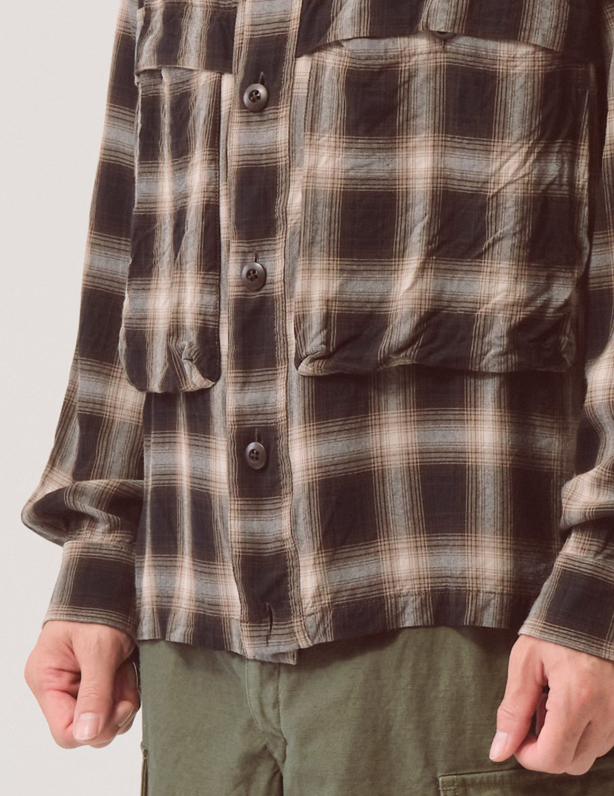 RAオンブレーチェックシャツジャケット