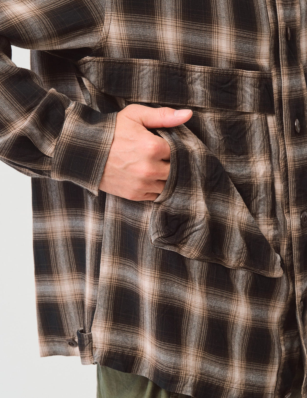 RAオンブレーチェックシャツジャケット