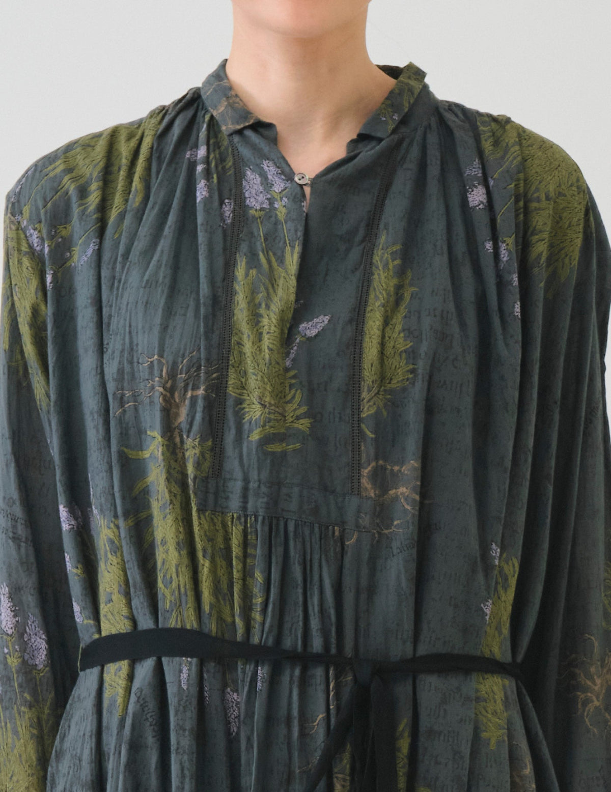 lavender print ワンピース