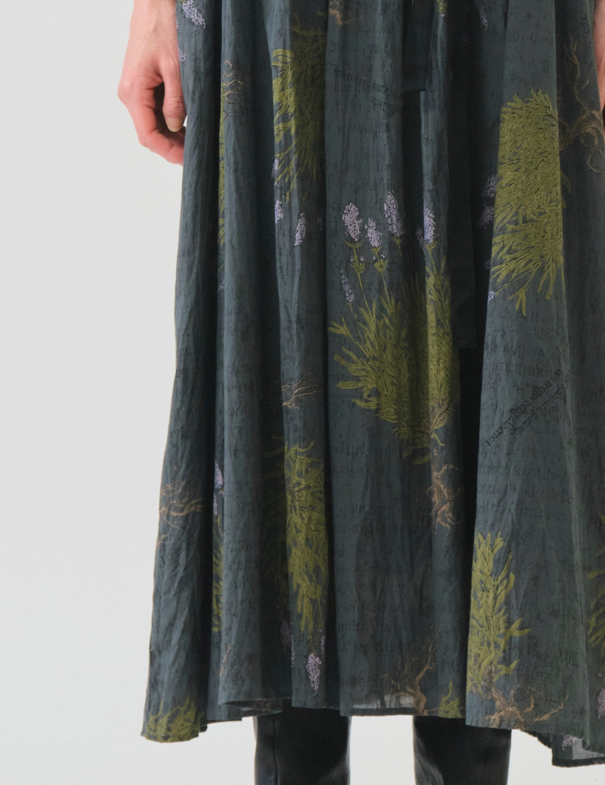 lavender print ワンピース