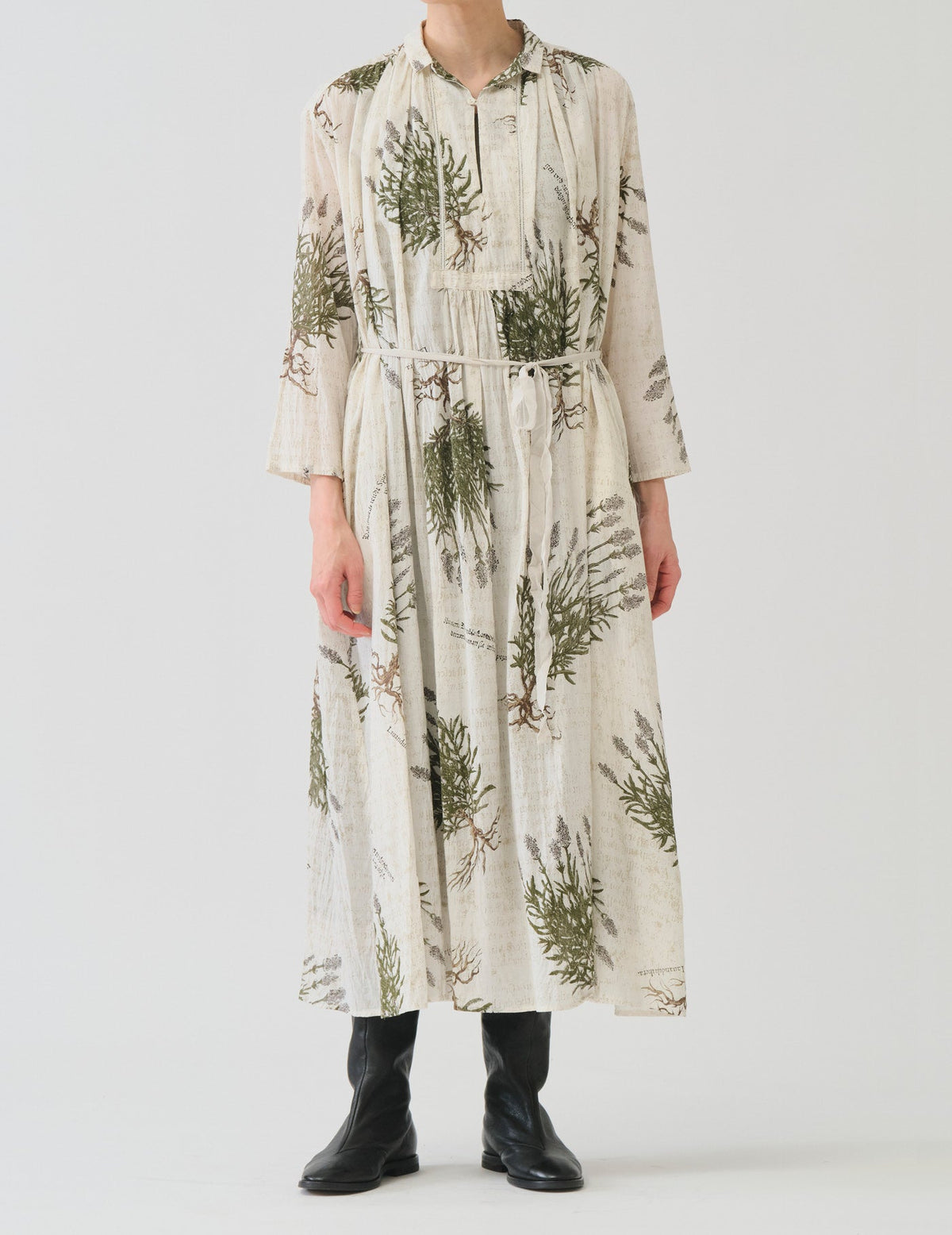 lavender print ワンピース