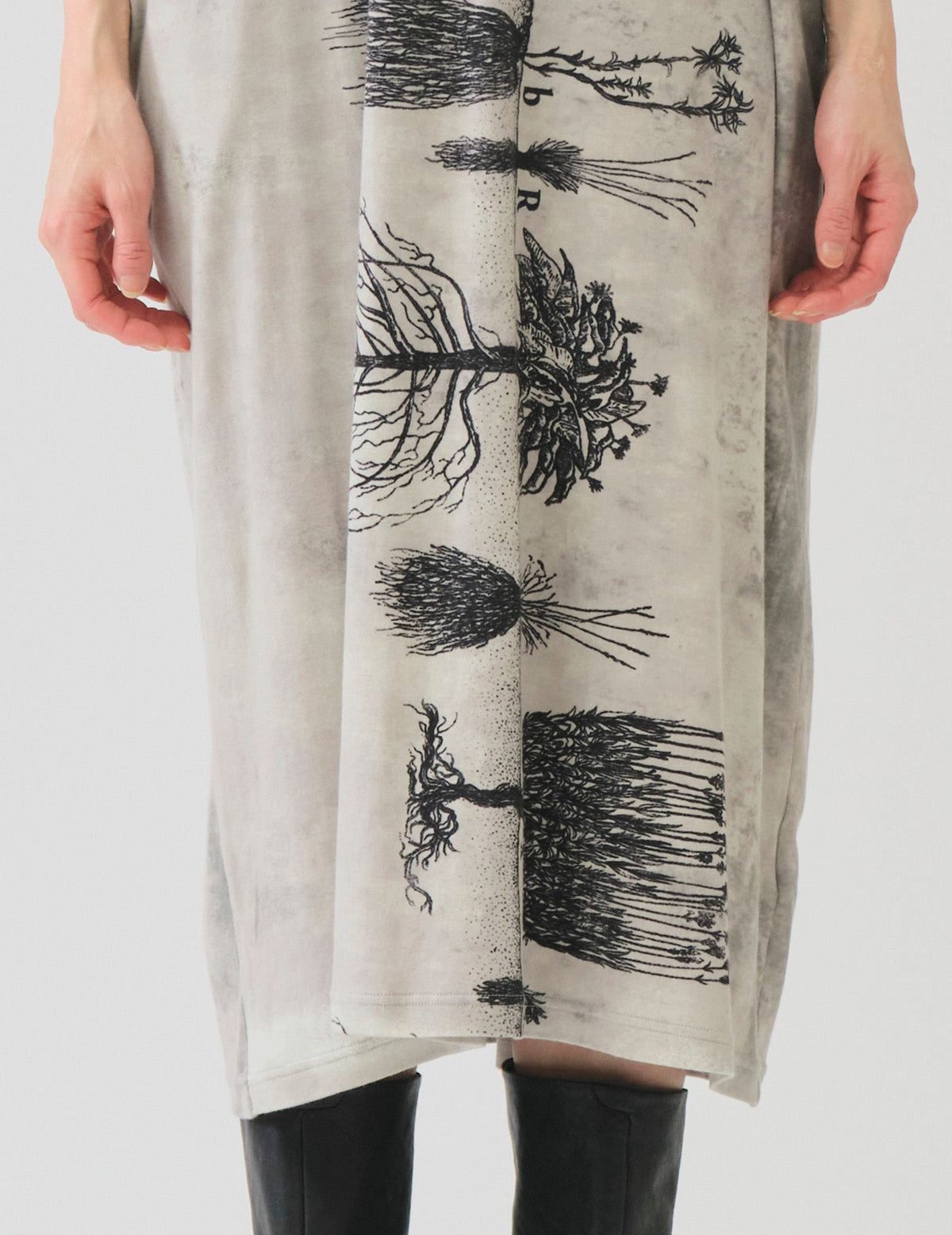 lavender プリント ワンピース