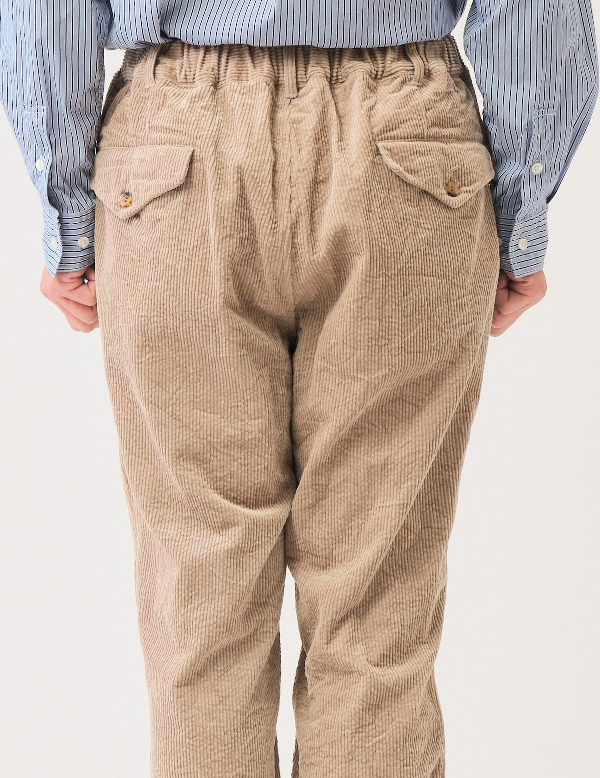 8wコーディロイキャッチワッシャーワンタックペグトップパンツ