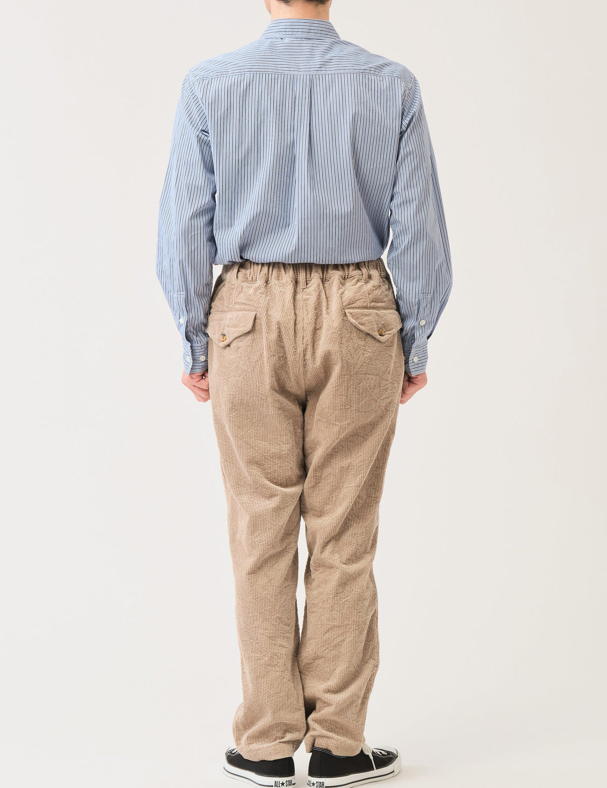 8wコーディロイキャッチワッシャーワンタックペグトップパンツ