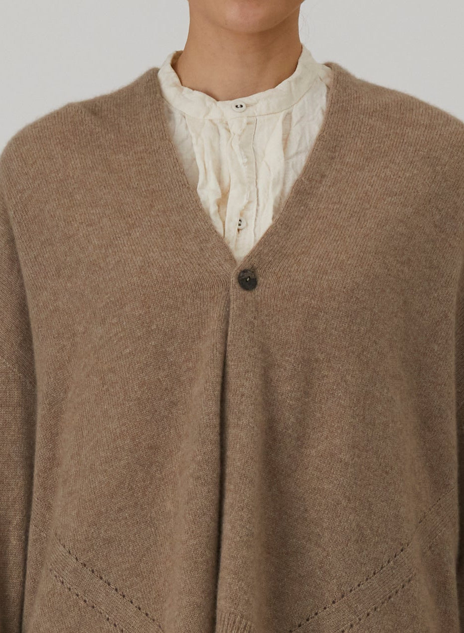 Pure Cashmere 100% Eyelet Square Cardigan