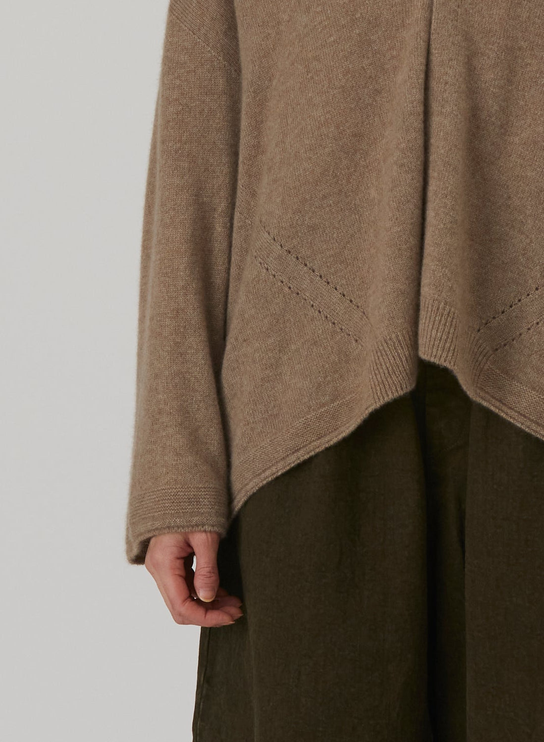 Pure Cashmere 100% Eyelet Square Cardigan
