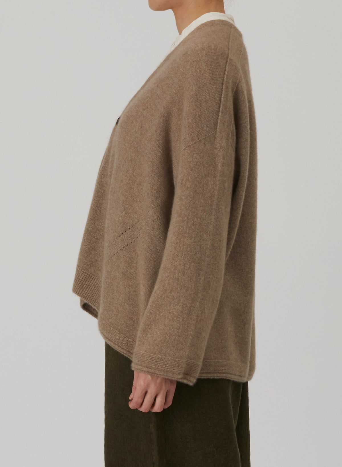 Pure Cashmere 100% Eyelet Square Cardigan