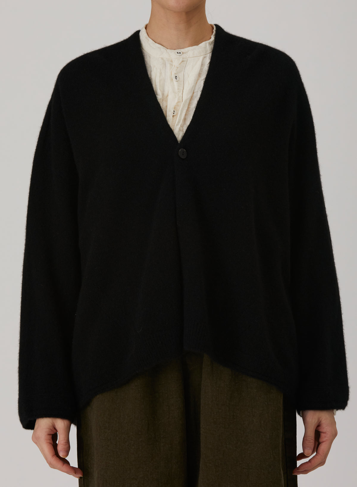 Pure Cashmere 100% Eyelet Square Cardigan