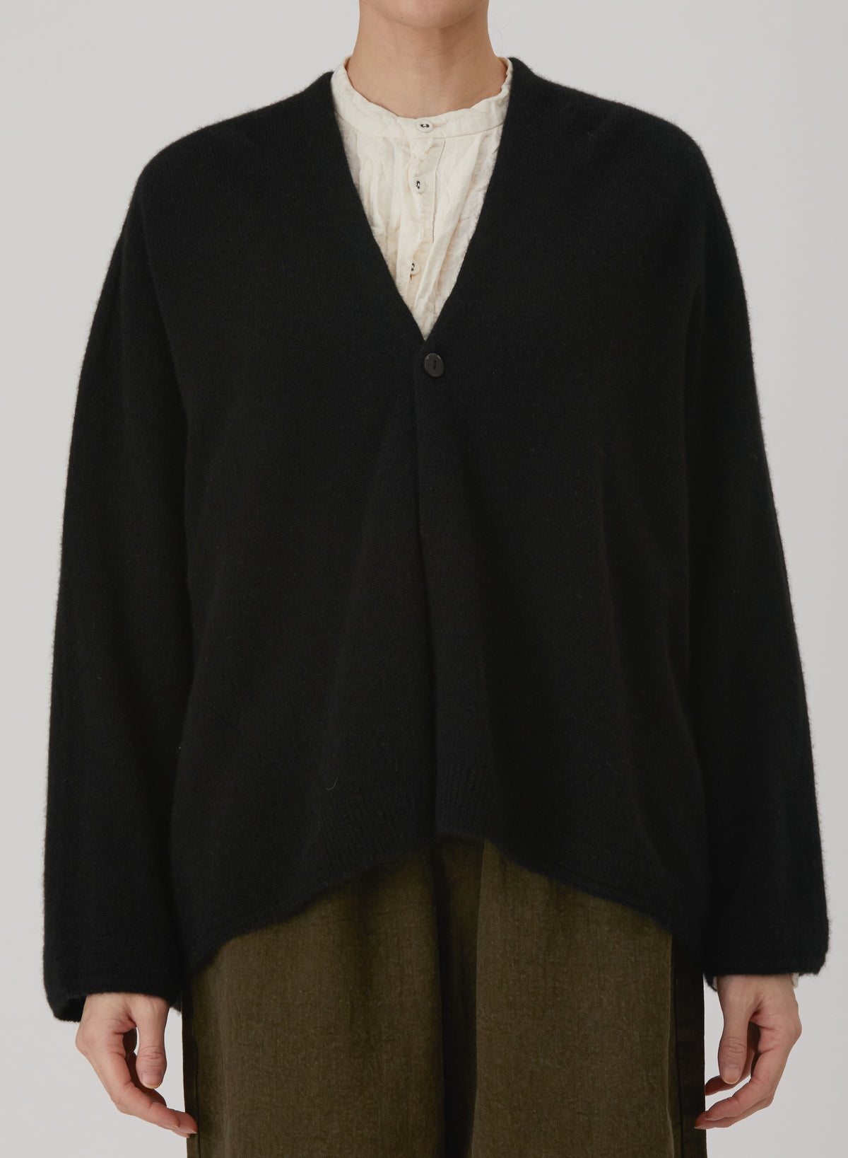 Pure Cashmere 100% Eyelet Square Cardigan