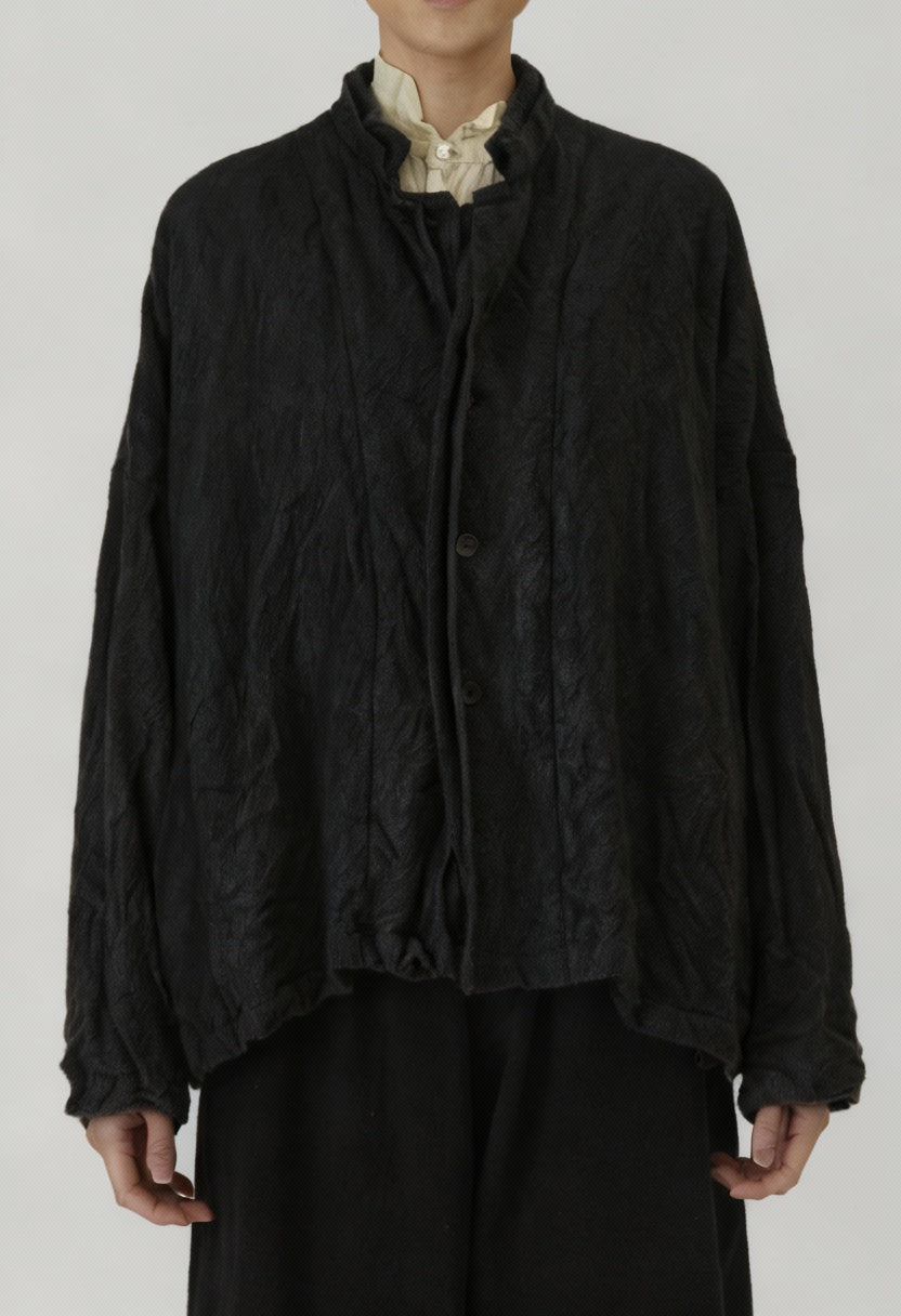 Cashmere Voile Layered Collar Jacket
