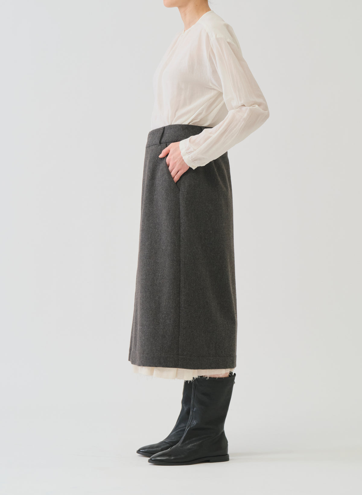 ECO WOOLプレミアムツイードスカート