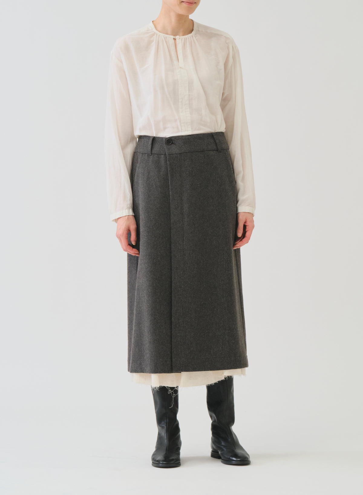 ECO WOOLプレミアムツイードスカート