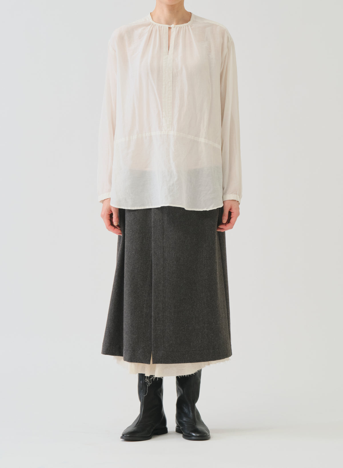 ECO WOOLプレミアムツイードスカート