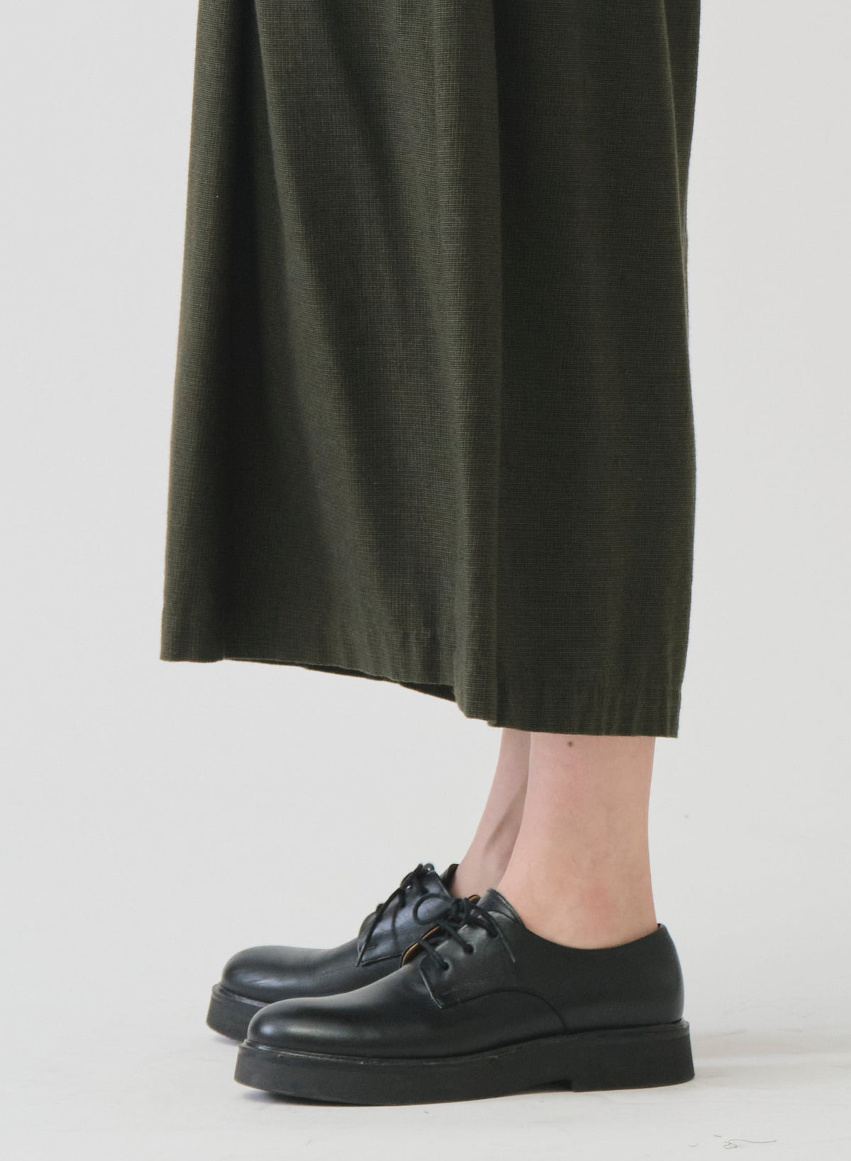 コットンテンセルミニチェック フレアーパンツ