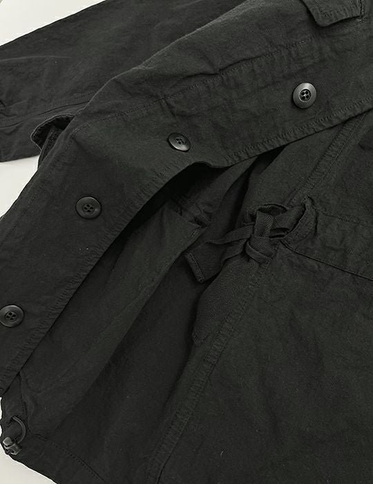 【SDC pour PDC】コットンヘンプウエザー ノーカラーファティーク ジャケット