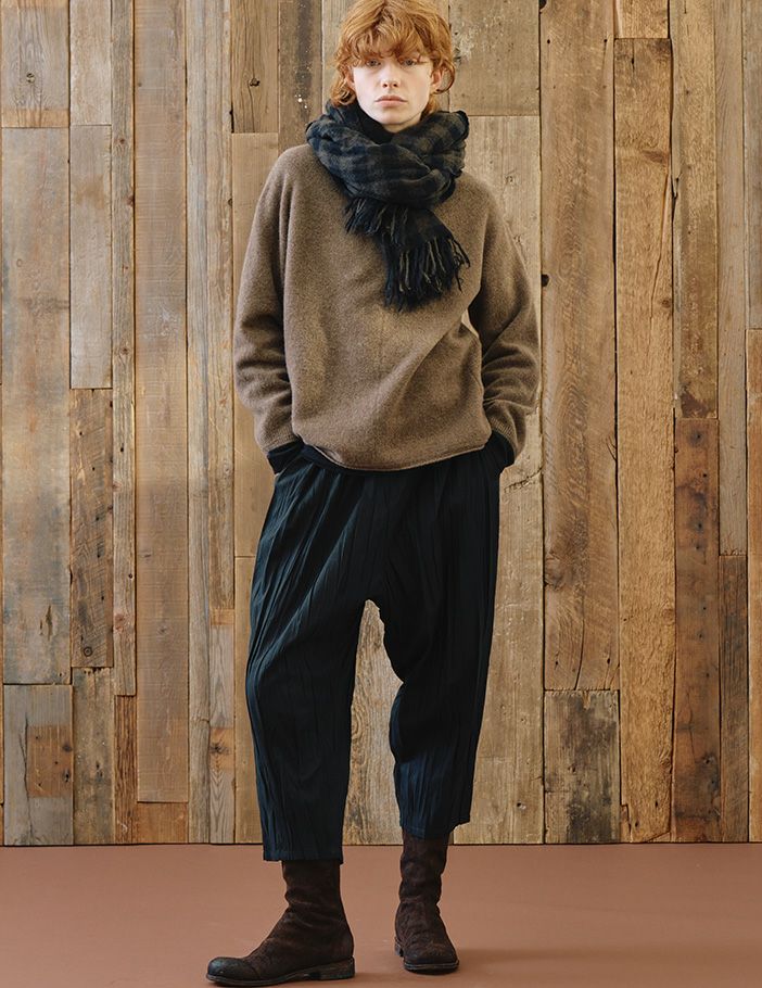 ファインウール オフネックプルオーバー
