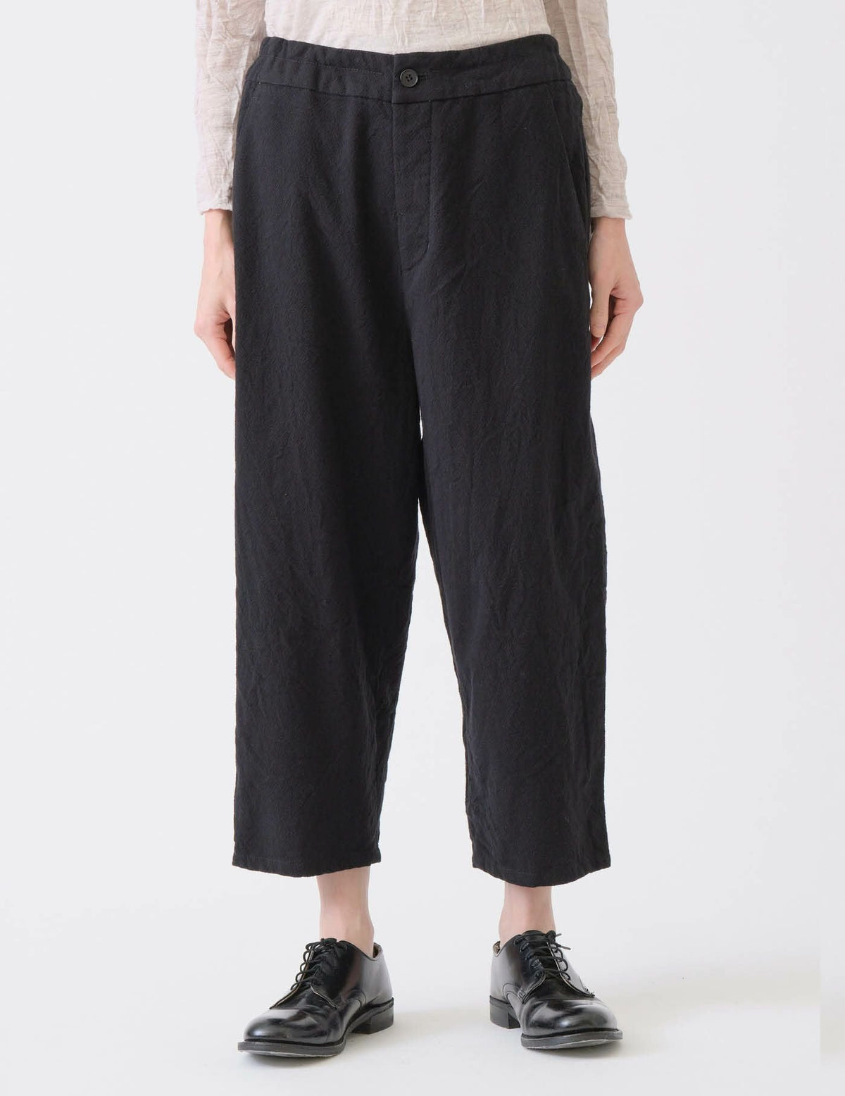 ノンミュージングウールコットン クロップドパンツ