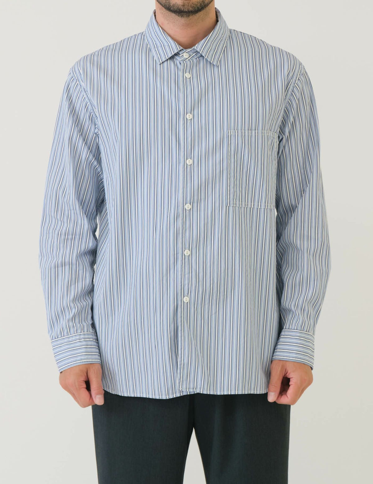 THOMAS MAISONストライプレギュラーカラーシャツ