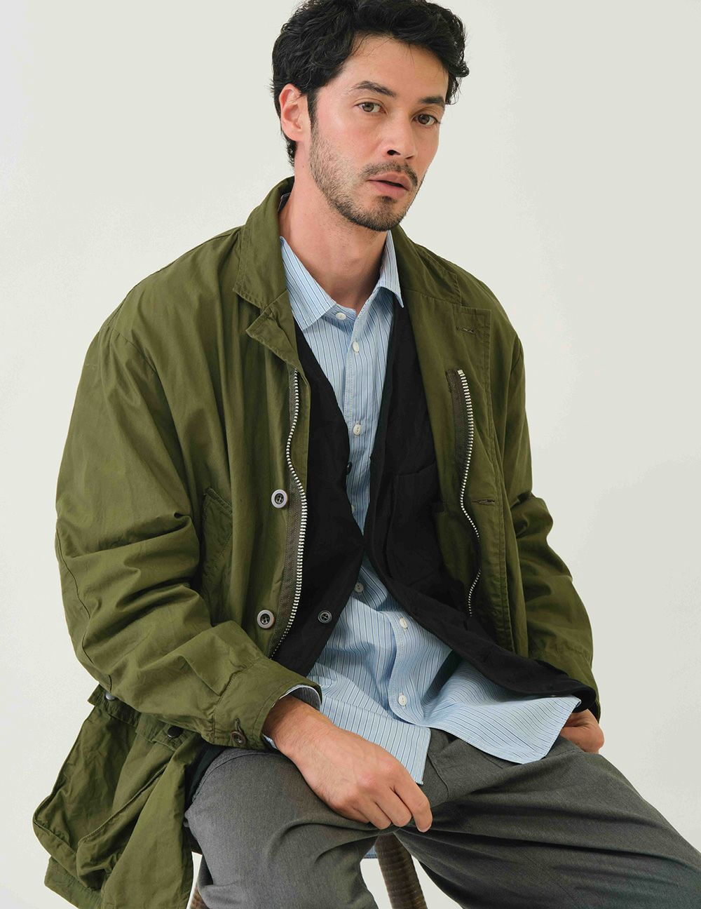 THOMAS MAISONストライプレギュラーカラーシャツ