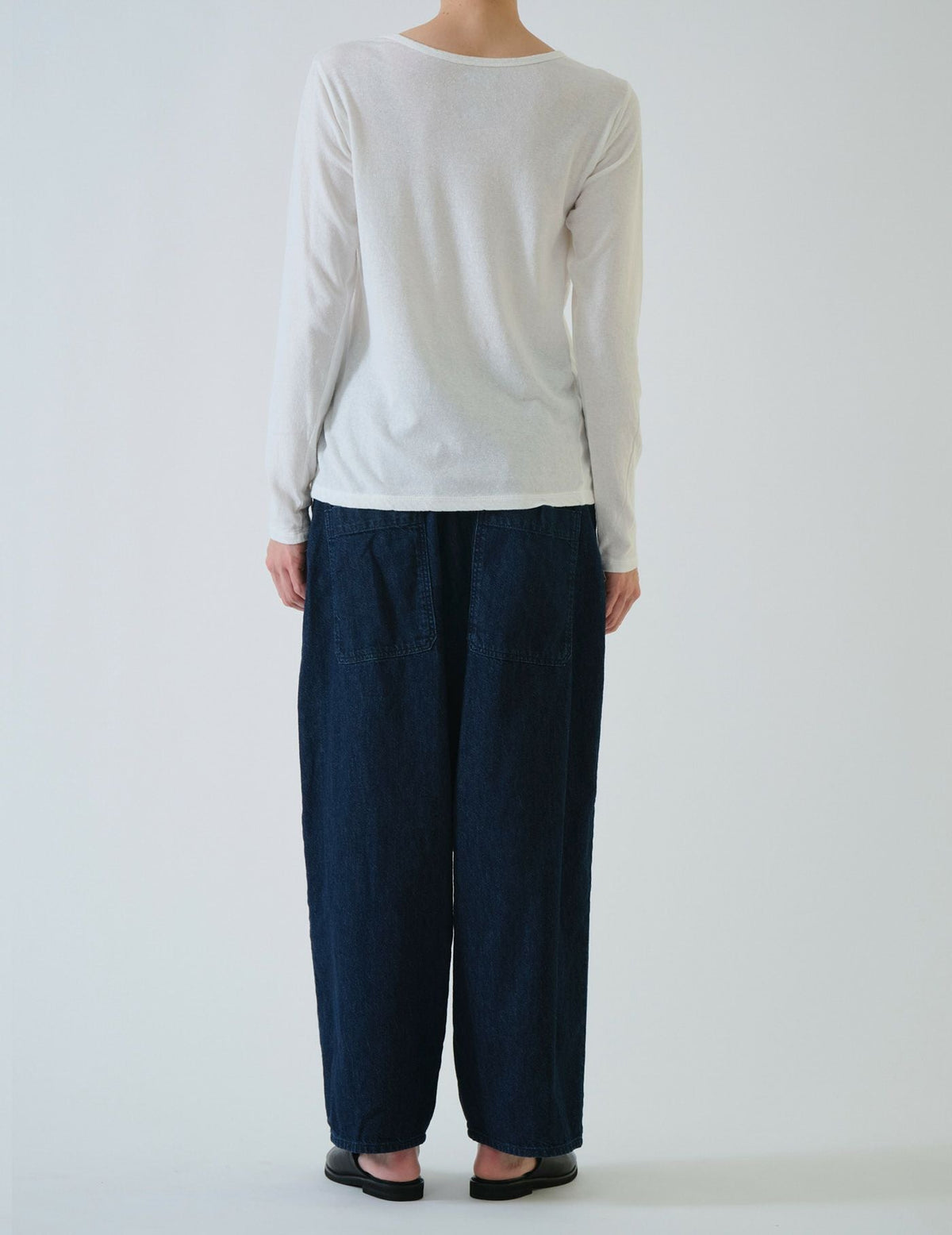 綿麻天竺 インナー長袖Tシャツ
