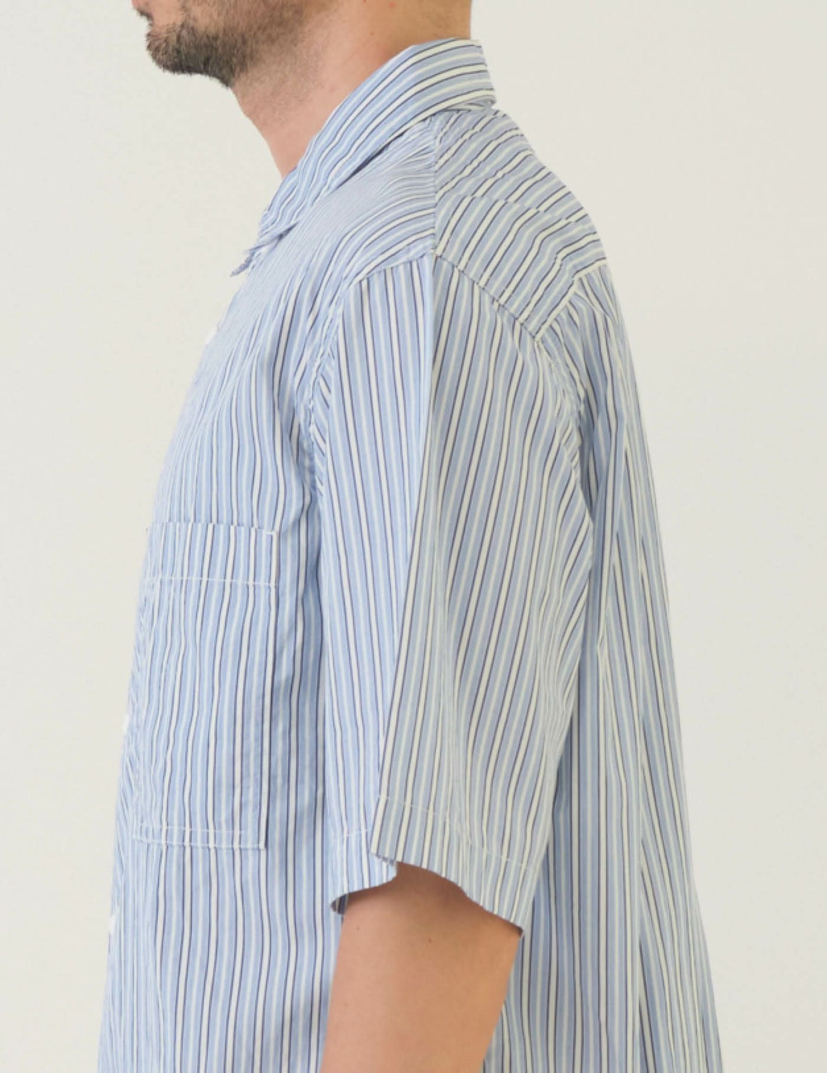 THOMAS MAISONストライプー半袖レギャラーカラーシャツ