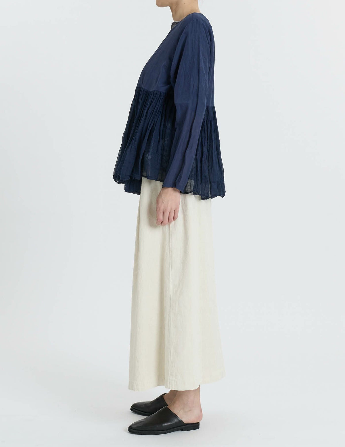 コットンシルクローン カシュクールブラウス
