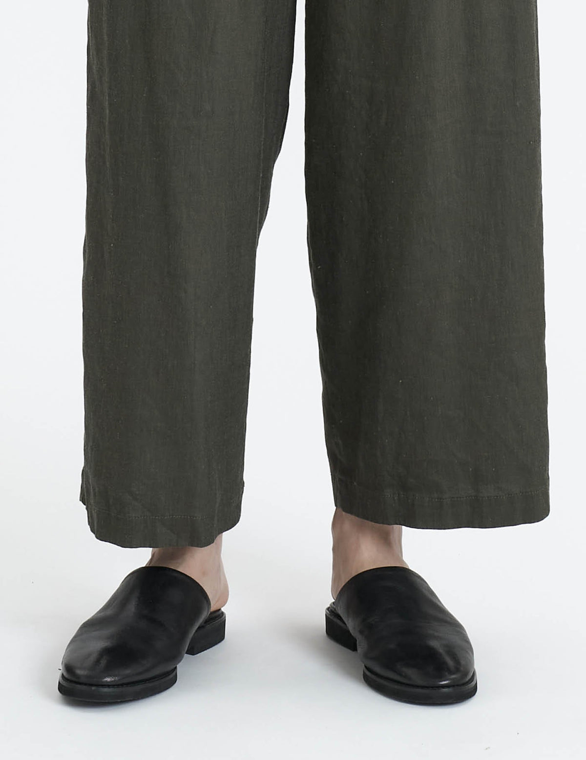 リネンレーヨンストレッチワイド パンツ