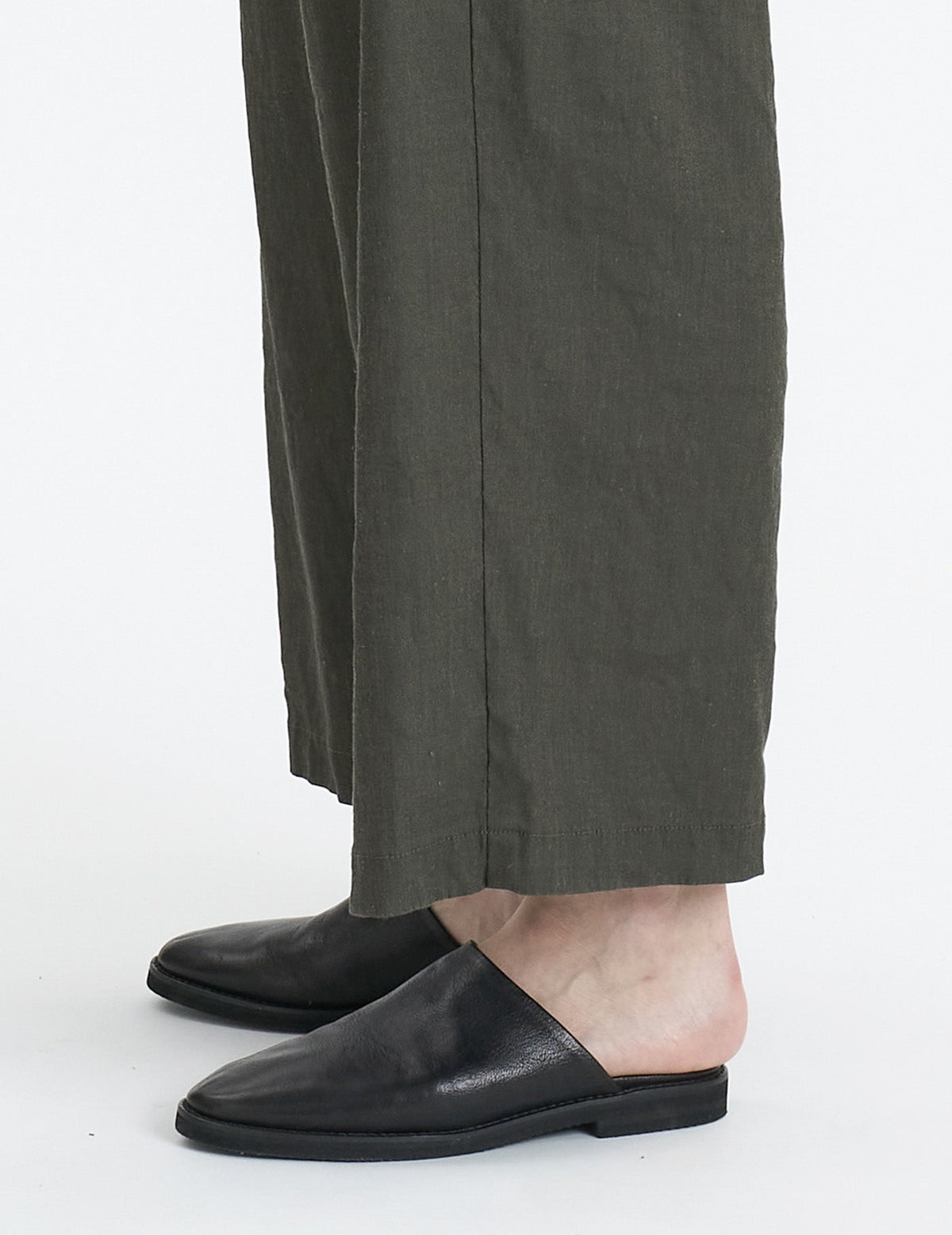リネンレーヨンストレッチワイド パンツ