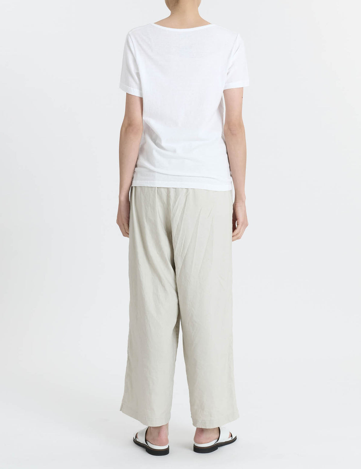 リネンレーヨンストレッチワイド パンツ