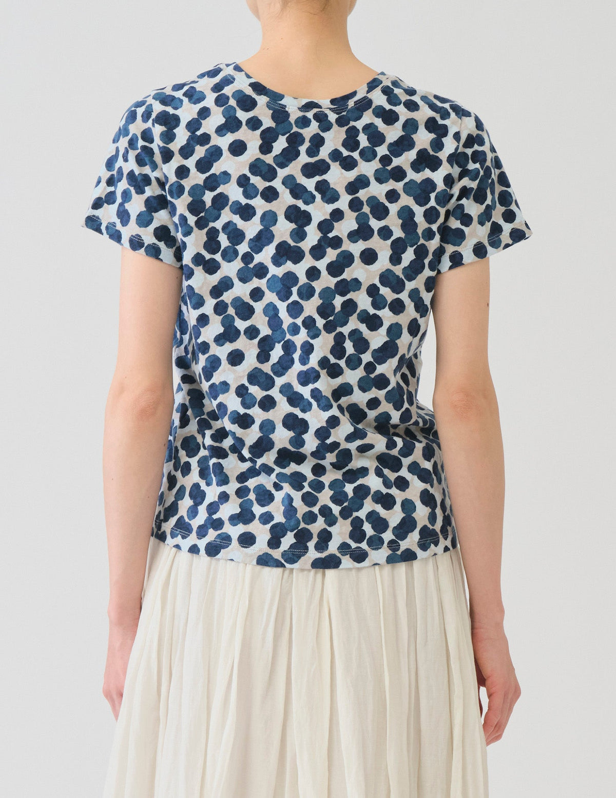 ラフィ天竺 dotプリント 半袖Tシャツ