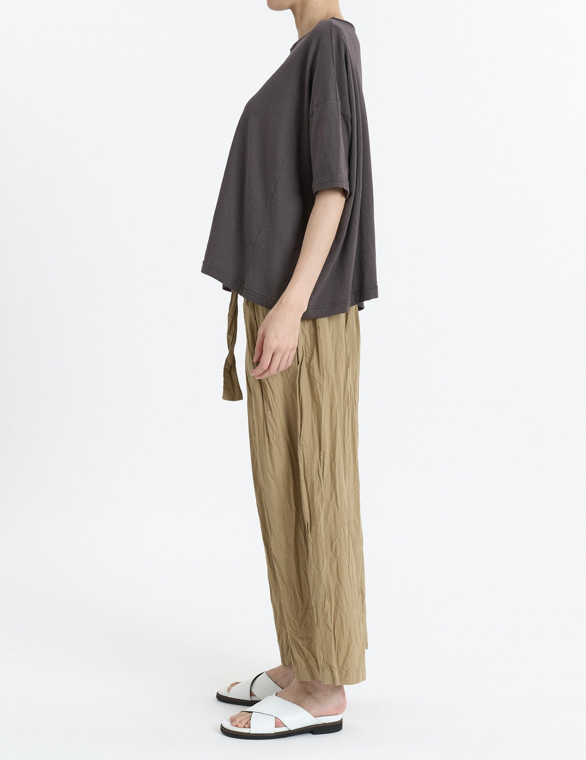 80タイプライターしわ加工 パンツ