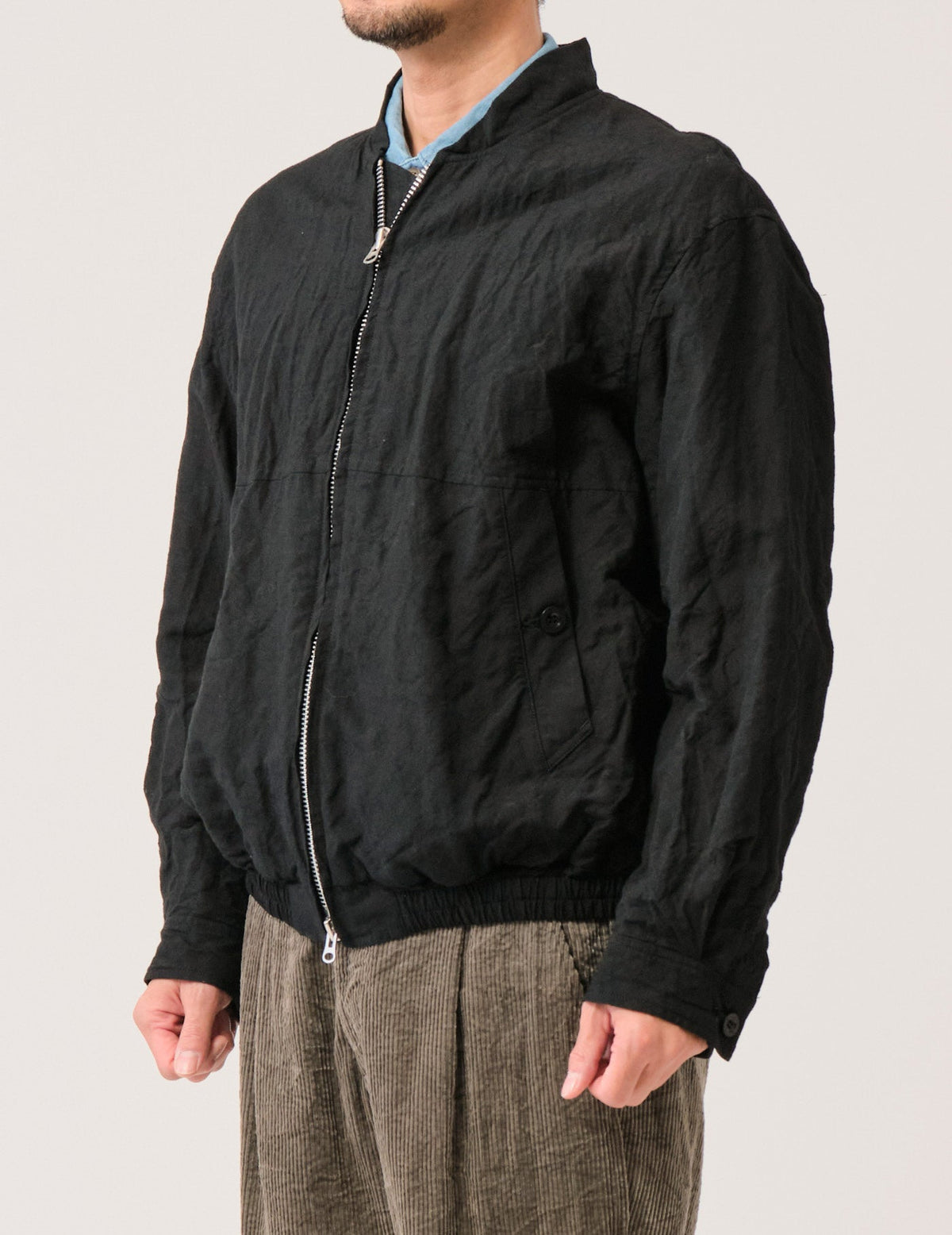 WO/LIワッシャーフロントZIPショートジャケット