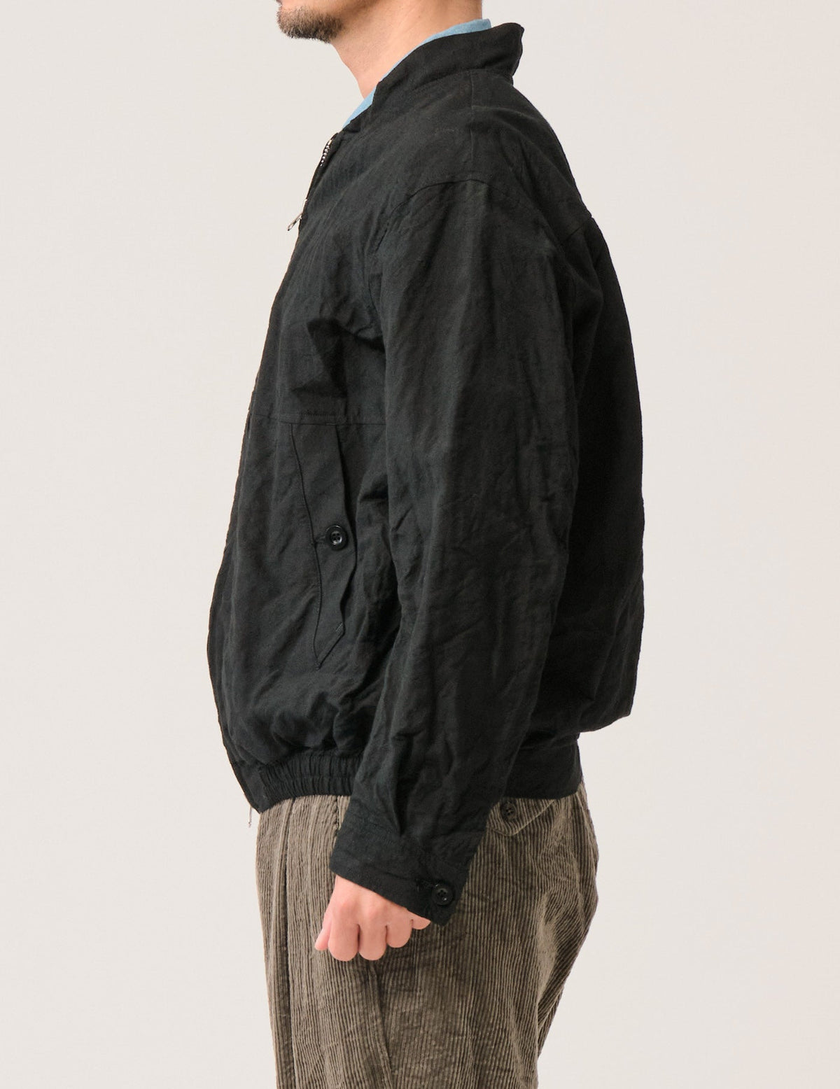 WO/LIワッシャーフロントZIPショートジャケット