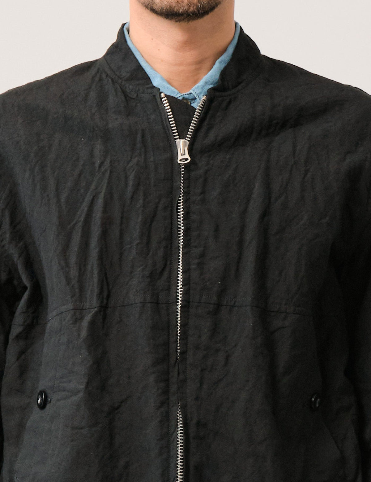 WO/LIワッシャーフロントZIPショートジャケット